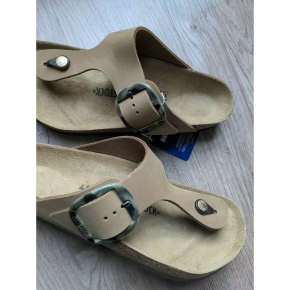 Birkenstock Gizeh Big Buckle Sandals EU 41 Women 10-10.5 Mud Torty Nubuck - Picture 4 of 12